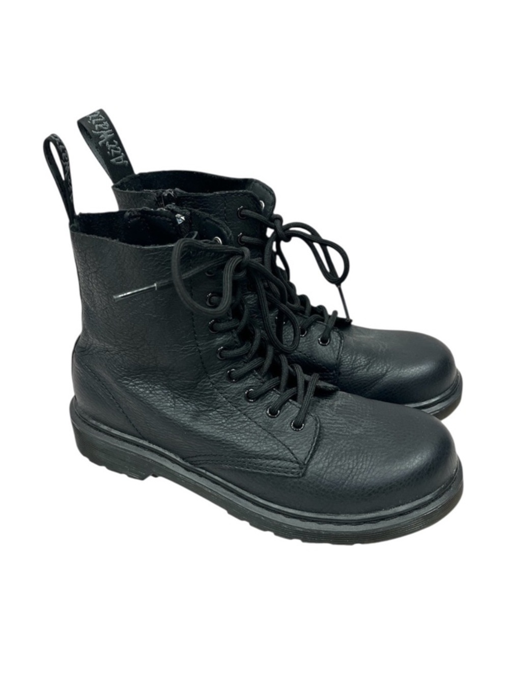 Dr. Martens Docs 1460 Pascal Mono Leather Lace Up Inside Zip Combat Boots
